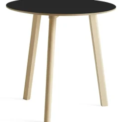 HAY Matbord Och Barbord-CPH Deux 220 2.0 Bord Ø75 cm, Stone Grey / Vattenbaserad Lackad Ek