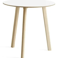 HAY Matbord Och Barbord-CPH Deux 220 2.0 Bord Ø75 cm, Stone Grey / Vattenbaserad Lackad Ek