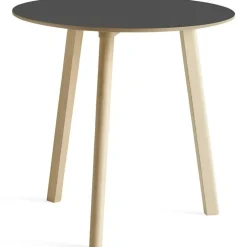 HAY Matbord Och Barbord-CPH Deux 220 2.0 Bord Ø75 cm, Stone Grey / Vattenbaserad Lackad Ek