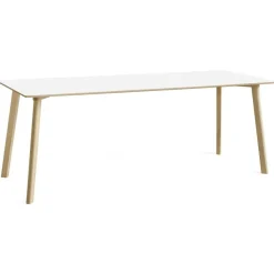 HAY Matbord Och Barbord-CPH Deux 210 2.0 Bord 75x200 cm, Stone Grey / Obehandlad Bok