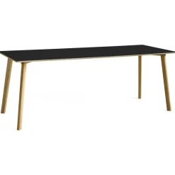 HAY Matbord Och Barbord-CPH Deux 210 2.0 Bord 75x200 cm, Stone Grey / Obehandlad Bok