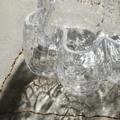 Crackle Skål 25x11 cm, Klar