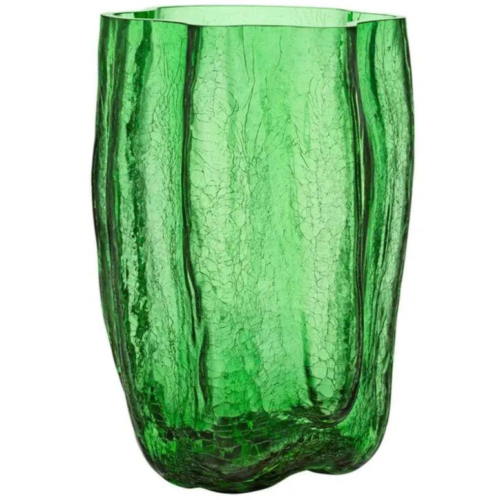 Crackle Vas Grön, 37 cm