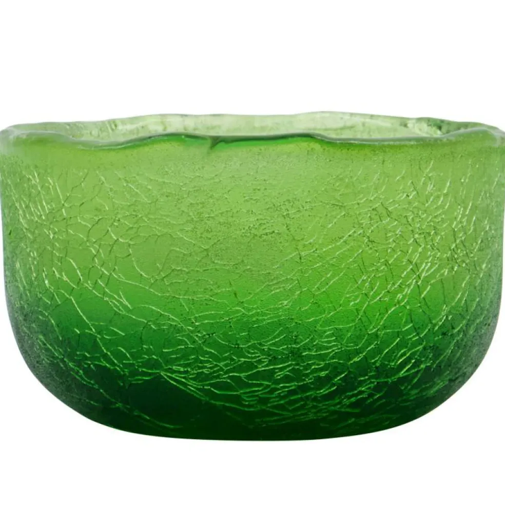 Crackle Värmeljuslykta, Grön