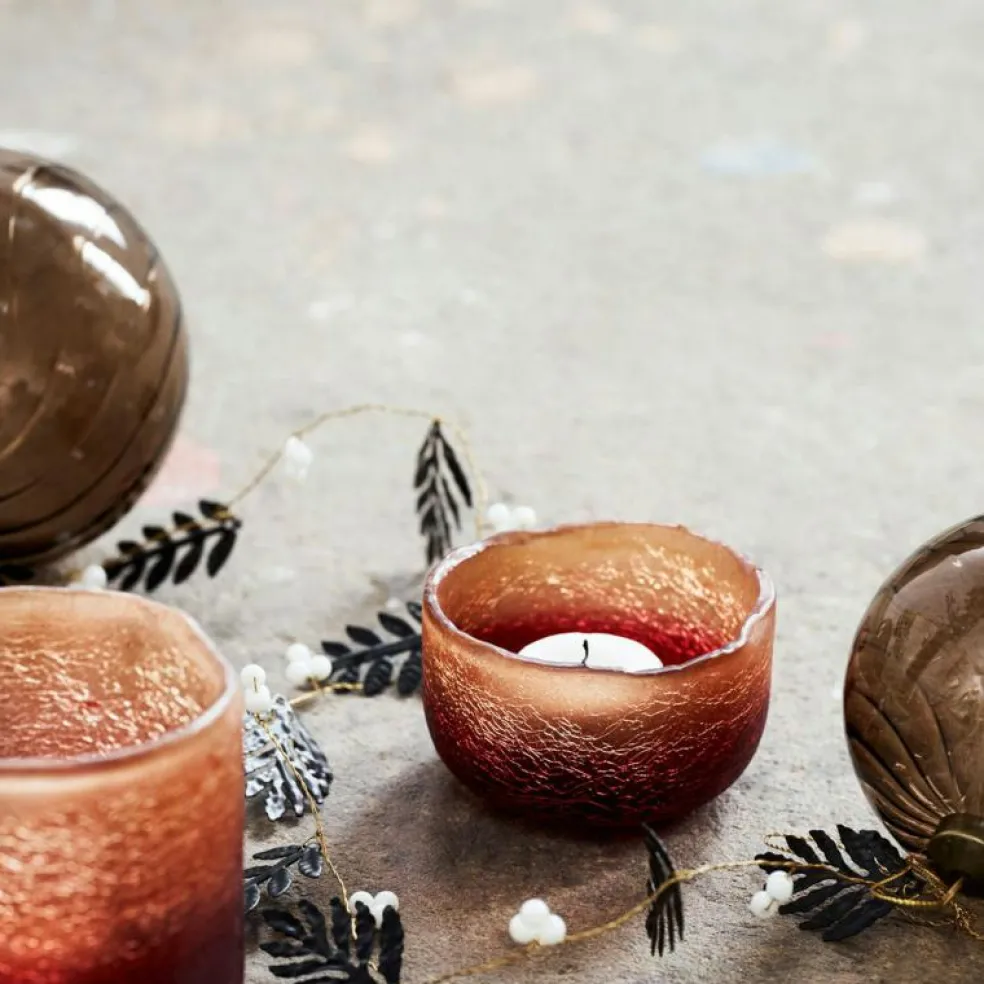 Crackle Värmeljuslykta, Grön