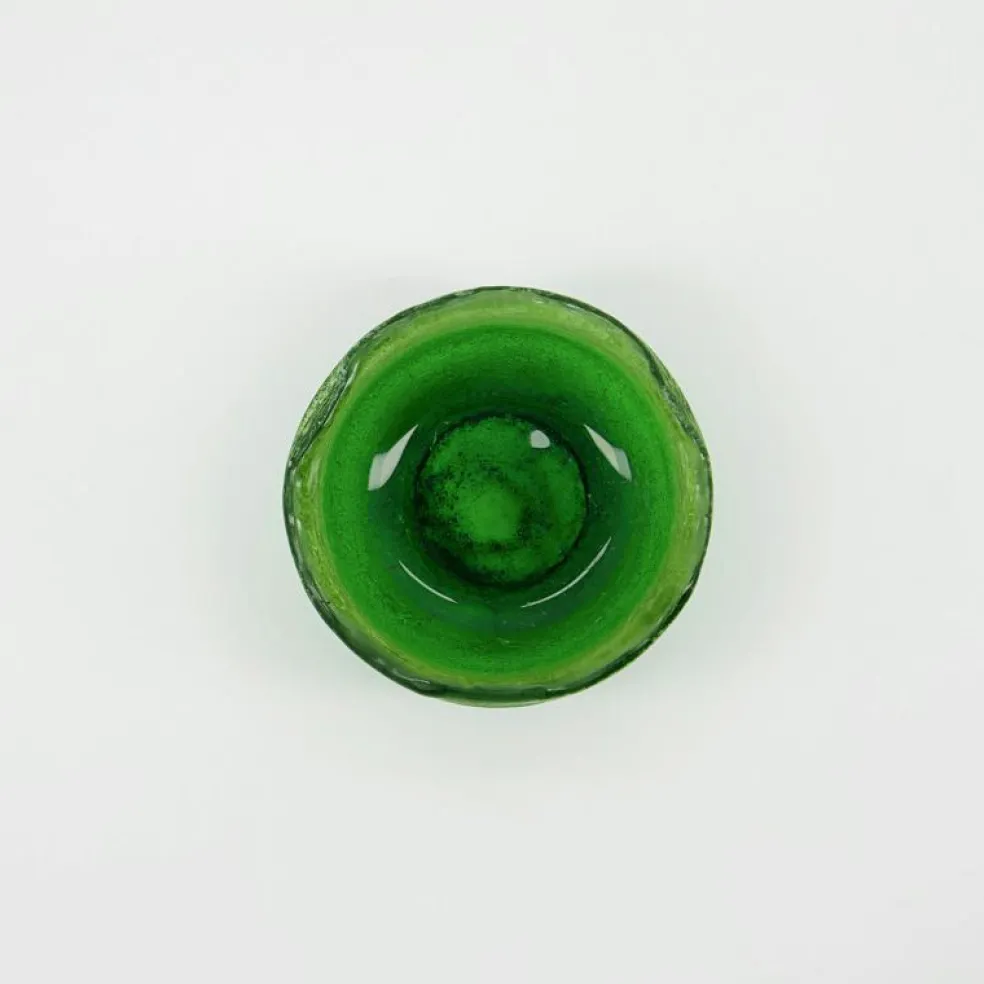 Crackle Värmeljuslykta, Grön