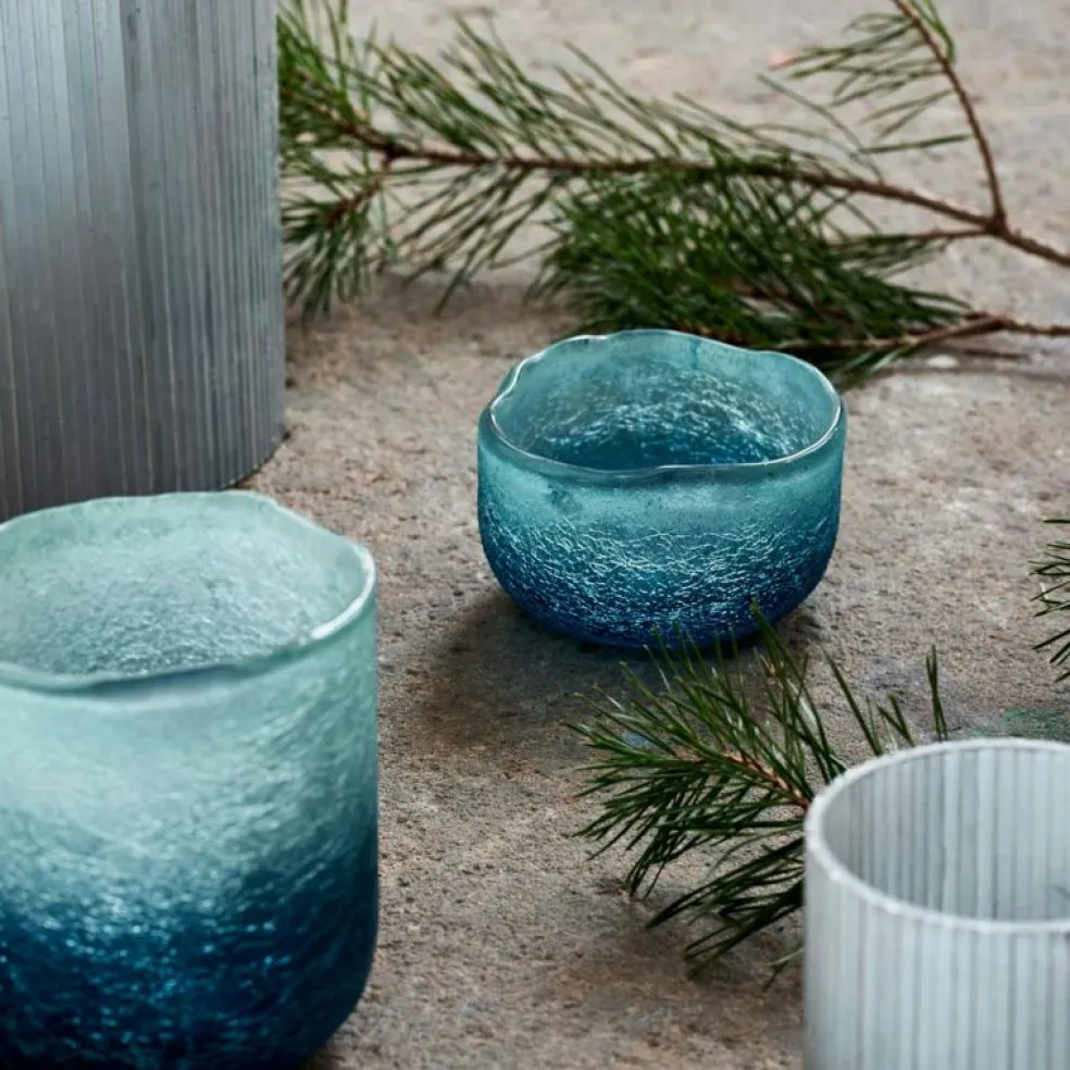 Crackle Värmeljuslykta, Grön