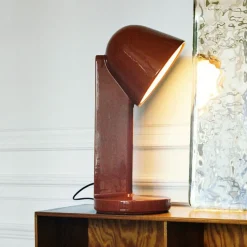 Flos Skrivbordslampor|Bordslampor-Céramique Down Bordslampa, Rust Red