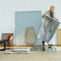 Flos Skrivbordslampor|Bordslampor-Céramique Down Bordslampa, Rust Red