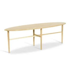 Mavis Soffbord-Crest Ovalt Soffbord 150x50 cm, Ljus