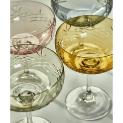 Frederik Bagger Martiniglas & Cocktailglas|Champagneglas-Crispy Gatsby Champagnekupa 2-Pack, Emerald