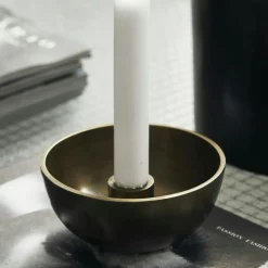 Crown Ljushållare Ø12.5 cm, Antik Mässing