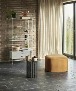 Hübsch Sittsäckar & Sittpuffar-Cube Sittpuff, Orange