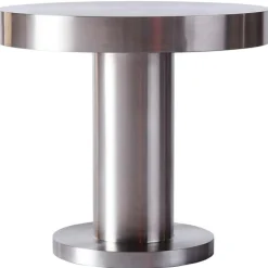 Cufflink Sidobord Ø45 cm, Rostfritt Stål