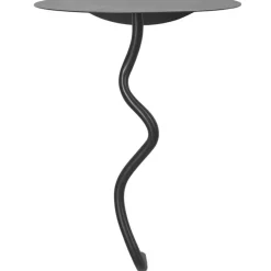 Curvature Wall Table- Black Brass Bord, Mässing