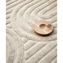 Classic Collection Tuftade Mattor|Ullmattor-Curve Matta 250x350 cm, Natural Beige