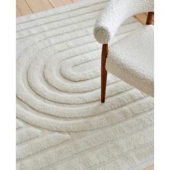 Classic Collection Tuftade Mattor|Ullmattor-Curve Matta 170x230 cm, Natural Beige