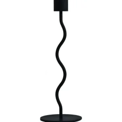 Curved Ljushållare 26 cm, Svart