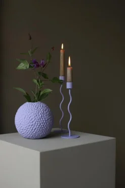 Curved Ljushållare 26 cm, Svart