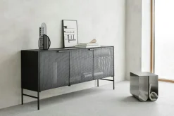 Kristina Dam Studio Sängbord & Nattduksbord|Sängbord & Nattduksbord-Curved Sidobord, Rostfritt Stål