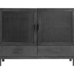 Dallas Skåp Metall 120x90 cm, Svart