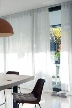 Dalsland Gardin Med Veckband, 145x290 cm, Vit