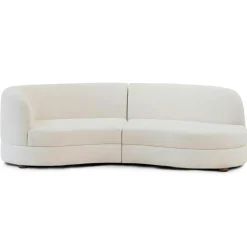 Tinted Objects 3-Sitssoffor-Delon Sofa-opend end right Bouclé classic offwhite