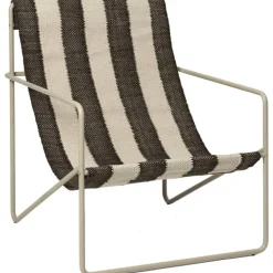 Ferm Living Loungefåtöljer & Utefåtöljer-Desert Loungestol, Off-white / Kashmir / Chocolate