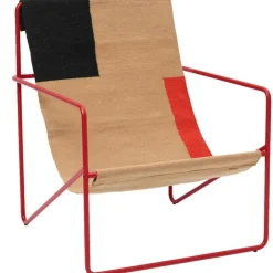 Desert Loungestol, Poppy Red / Block