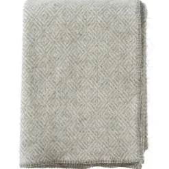 Klippan Yllefabrik Plädar & Filtar-Diamonds Pläd 130x180 cm, Natural Beige