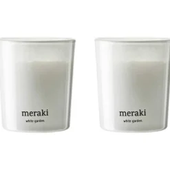 Doftljus 2-pack, White garden