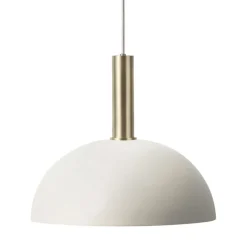 Ferm Living Pendellampor-Dome Pendel Hög, Ljusgrå/Mässing