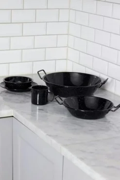 Doris Skål Emalj Ø16 cm, Svart