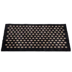 Tica Copenhagen Plastmattor-Dot Dörrmatta, Svart / Beige, 90x60 cm