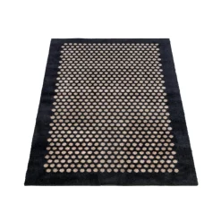 Tica Copenhagen Plastmattor-Dot Dörrmatta, Svart / Beige, 90x60 cm