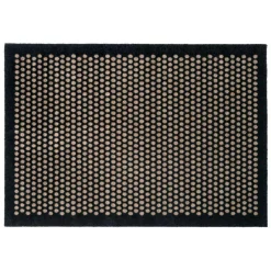 Tica Copenhagen Plastmattor-Dot Dörrmatta, Svart / Beige, 90x60 cm