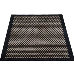 Tica Copenhagen Plastmattor-Dot Dörrmatta, Svart / Beige, 90x60 cm