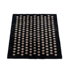 Tica Copenhagen Plastmattor-Dot Dörrmatta, Svart / Beige, 90x60 cm