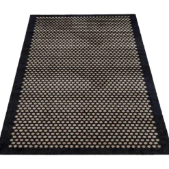 Tica Copenhagen Plastmattor-Dot Dörrmatta, Svart / Beige, 90x60 cm