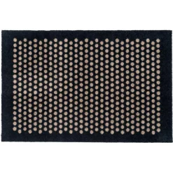 Tica Copenhagen Plastmattor-Dot Dörrmatta, Svart / Beige, 90x60 cm
