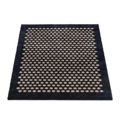 Tica Copenhagen Plastmattor-Dot Dörrmatta, Svart / Beige, 90x60 cm