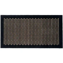 Tica Copenhagen Plastmattor-Dot Dörrmatta, Svart / Beige, 90x60 cm