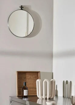 Kristina Dam Studio Väggspeglar-Dowel Spegel Round / Valnöt, 70 cm