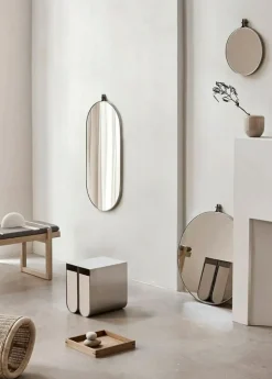 Kristina Dam Studio Väggspeglar-Dowel Spegel Round / Valnöt, 70 cm