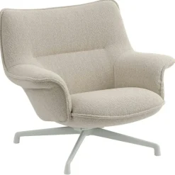 Doze Fåtölj Låg Rygg Med Snurrunderrede, Refine Läder Konjak / Antracit