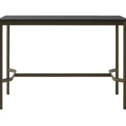 Drip HW112 Barbord 80x140x95 cm, Svart Laminat / Brons