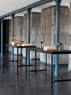 Drip HW64 Barbord 80x190x105 cm, Svart Laminat / Brons