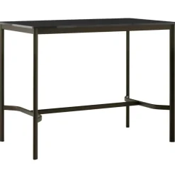 Drip HW114 Barbord 80x140x105 cm, Svart Laminat / Brons