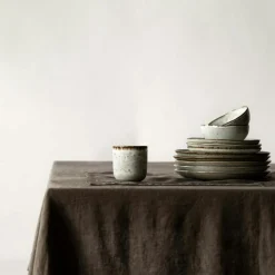 Tell Me More Dukar & Löpare-Duk Linne 175x175 cm, Taupe