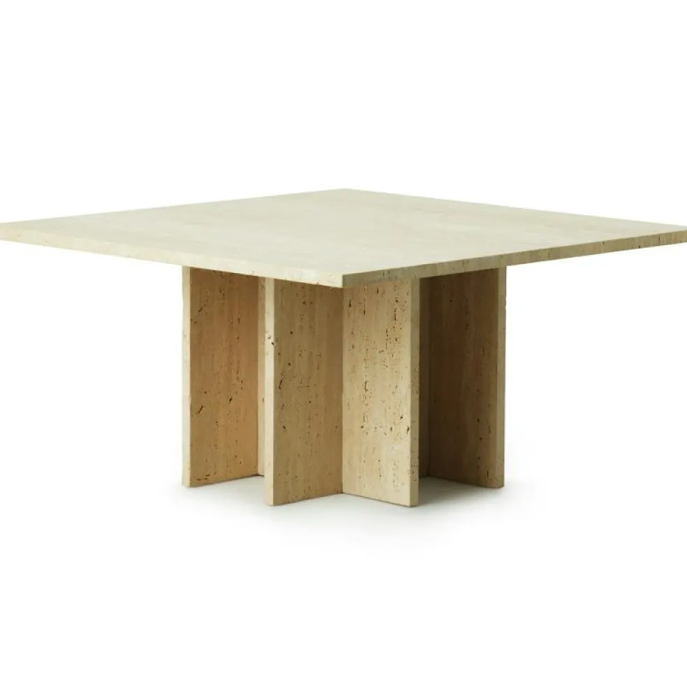 Edge Soffbord Travertin, 80x80 cm